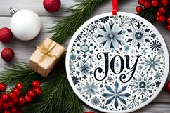 Round Christmas Ornament Sublimation|Clipart Product Image 2