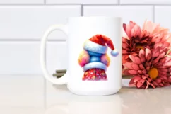 Happy Poodle in Santa Hat, Transparent PNG Product Image 2