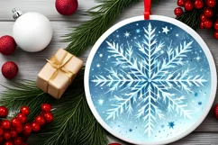 Round Christmas Ornament Sublimation|Clipart Product Image 2