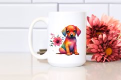 Cute Colorful Rhodesian Ridgeback Watercolor Clipart Product Image 2