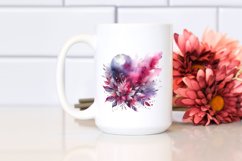 Colorful Magenta Watercolor Splash Silver Foil Product Image 2