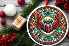 Round Christmas Ornament Sublimation|Clipart Product Image 1