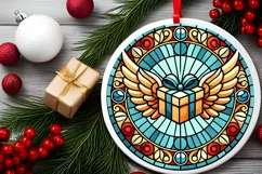 Round Christmas Ornament Sublimation|Clipart Product Image 1