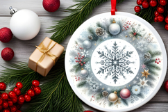 Round Christmass Ornament PNG Product Image 2