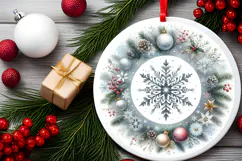 Round Christmass Ornament PNG Product Image 2
