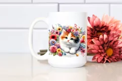 Colorful Watercolor Cat, Transparent PNG Product Image 2