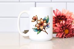 Colorful Stained Gardenia | Sublimation | Clipart Product Image 2
