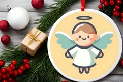 Round Christmas Ornament Sublimation|Clipart Product Image 1