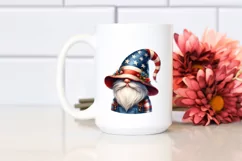 Patriotic Farmer Gnome | Watercolor Clipart Product Image 2
