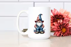 Patriotic Farmer Gnome | Watercolor Clipart Product Image 2