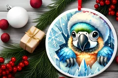 Round Christmas Ornament Sublimation|Clipart Product Image 1
