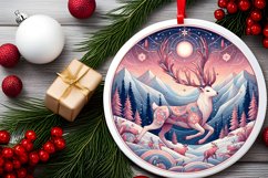 Round Christmas Ornament Sublimation|Clipart Product Image 2