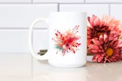 Colorful Watercolor Redish Splash | Sublimation | Clipart Product Image 2