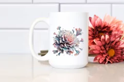 Pastel Glossy Shiny Watercolor Carnation | Clipart Product Image 2
