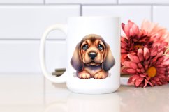 Watercolor Baby Bloodhound Clipart Product Image 2