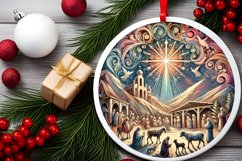Round Christmas Ornament Sublimation|Clipart Product Image 2