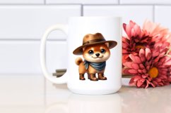 Watercolor Baby Shiba Inu Clipart Product Image 2