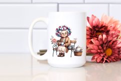 Old Lady Sitting on Bench | Sublimation | Clipart Product Image 2