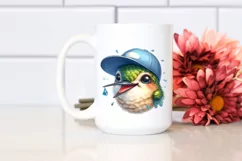 Detailed Hummingbird Portrait Tongue Out Product Image 2