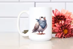 Watercolor Dove with Bandana Clipart Product Image 2