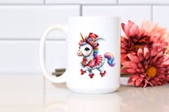 Colorful Unicorn in Mazurka Dancer&#039;s Costume, PNG Product Image 2
