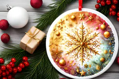 Round Christmass Ornament PNG Product Image 2