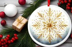 Round Christmass Ornament PNG Product Image 2