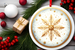 Round Christmass Ornament PNG Product Image 2