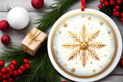 Round Christmass Ornament PNG Product Image 2