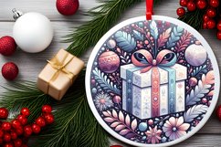 Round Christmas Ornament Sublimation|Clipart Product Image 2