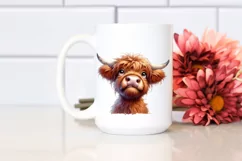 Cow Highland Bored Goofy Eyes Portrait | Sublimation | Product Image 2