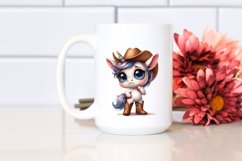 Watercolor Baby Unicorn Big Eyes|Clipart Product Image 2