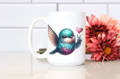 Funny Cute Hummingbird Portrait Doing the Love Sign Product Image 2