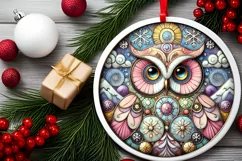 Round Christmas Ornament Sublimation|Clipart Product Image 1