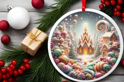 Christmas Scene Molten Candy Sublimation PNG Product Image 2