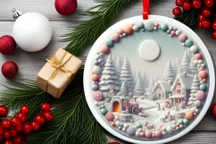 Christmas Scene Molten Candy Sublimation PNG Product Image 2