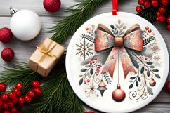 Round Christmas Ornament Sublimation|Clipart Product Image 1