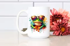Colorful Frog Vibrant Sunglasses Clipart Product Image 2