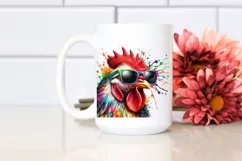Colorful Chicken Summer Sunglasses Clipart Product Image 2
