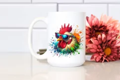 Colorful Chicken Summer Sunglasses Clipart Product Image 2