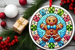 Round Christmas Ornament Sublimation|Clipart Product Image 1
