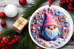 Round Christmas Ornament Sublimation|Clipart Product Image 1