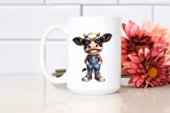 Watercolor Cow Big Eyes|Clipart Product Image 2