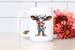 Watercolor Cow Big Eyes|Clipart Product Image 2