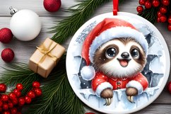 Round Christmas Ornament Sublimation|Clipart Product Image 2