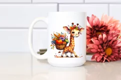 Colorful Baby Macaw with Autumn Vegetables | Clipart Product Image 2