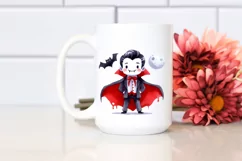 Funny Halloween Clipart with Vampire PNG Product Image 2