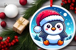 Round Christmas Ornament Sublimation|Clipart Product Image 2