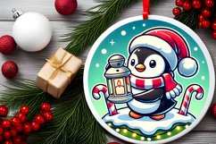 Round Christmas Ornament Sublimation|Clipart Product Image 2