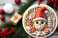 Round Christmas Ornament Sublimation|Clipart Product Image 1